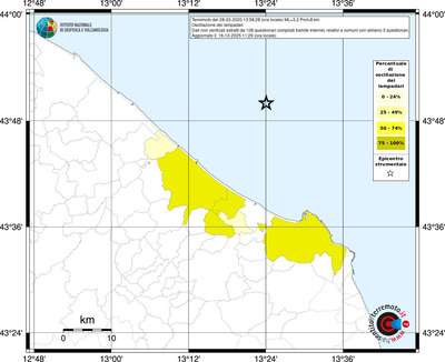 Mappa territorio comunale con almeno 3 questionari