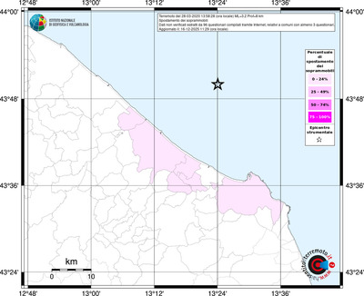 Mappa territorio comunale con almeno 3 questionari