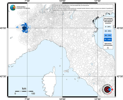 Mappa territorio comunale con almeno 3 questionari