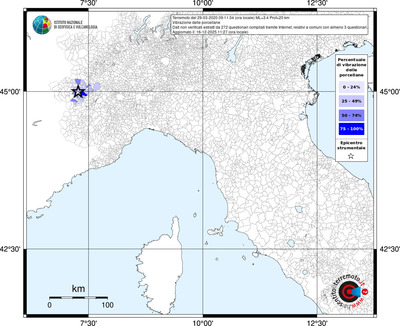 Mappa territorio comunale con almeno 3 questionari