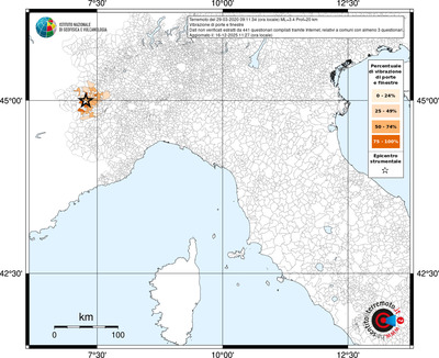 Mappa territorio comunale con almeno 3 questionari