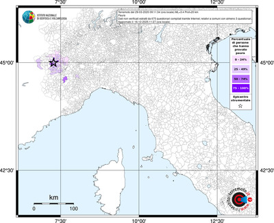 Mappa territorio comunale con almeno 3 questionari