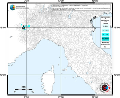 Mappa territorio comunale con almeno 3 questionari