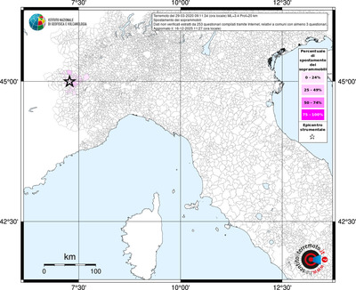 Mappa territorio comunale con almeno 3 questionari