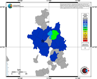 Mappa EMS - territori comuni