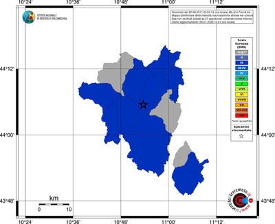 Mappa EMS - territori comuni