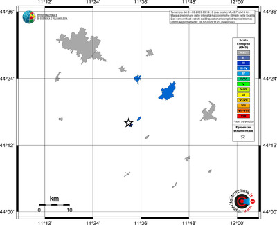 Mappa EMS - territori località