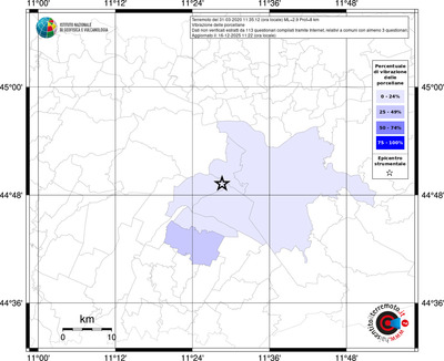 Mappa territorio comunale con almeno 3 questionari