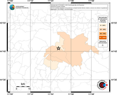 Mappa territorio comunale con almeno 3 questionari