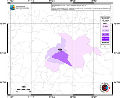 Mappa territorio comunale con almeno 3 questionari
