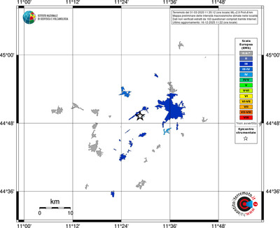 Mappa EMS - territori località