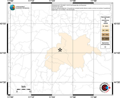 Mappa territorio comunale con almeno 3 questionari