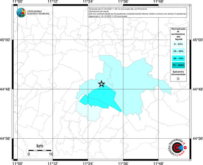 Mappa territorio comunale con almeno 3 questionari
