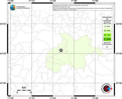 Mappa territorio comunale con almeno 3 questionari