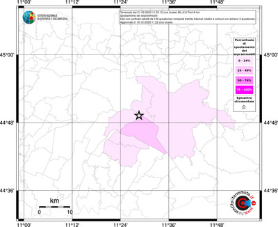 Mappa territorio comunale con almeno 3 questionari
