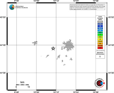 Mappa EMS - territori località