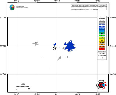 Mappa EMS - territori località