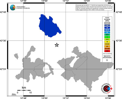 Mappa EMS - territori comuni