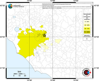 Mappa territorio comunale con almeno 3 questionari