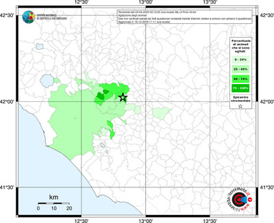 Mappa territorio comunale con almeno 3 questionari