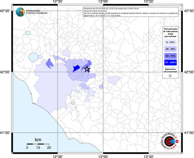 Mappa territorio comunale con almeno 3 questionari