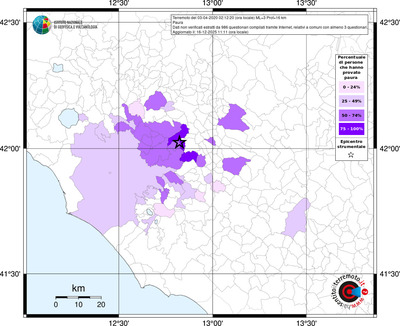 Mappa territorio comunale con almeno 3 questionari