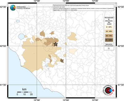 Mappa territorio comunale con almeno 3 questionari