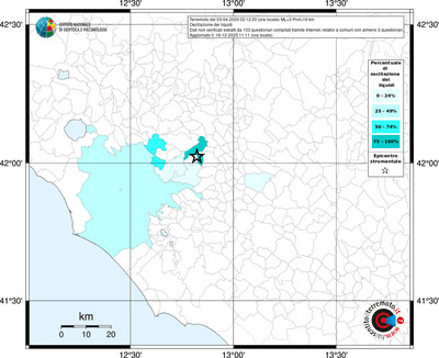 Mappa territorio comunale con almeno 3 questionari