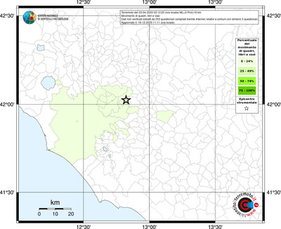 Mappa territorio comunale con almeno 3 questionari