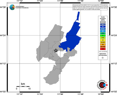 Mappa EMS - territori comuni