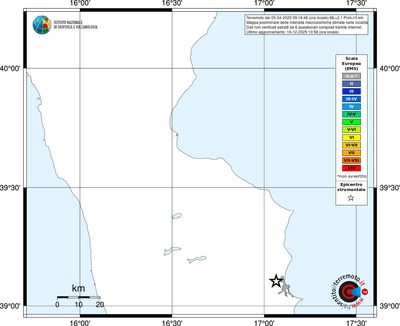 Mappa EMS - territori località