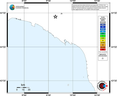 Mappa EMS - territori località