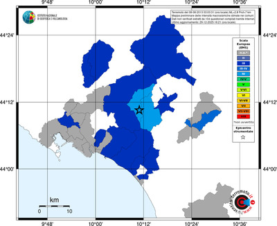 Mappa EMS - territori comuni