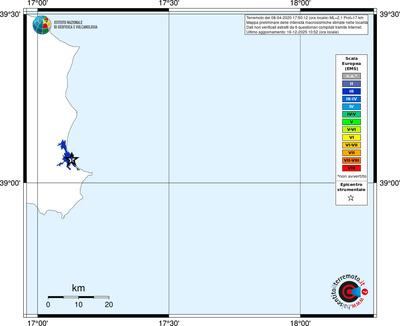 Mappa EMS - territori località