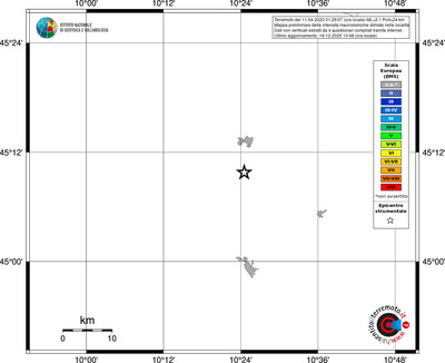 Mappa EMS - territori località