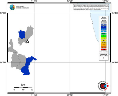 Mappa EMS - territori comuni