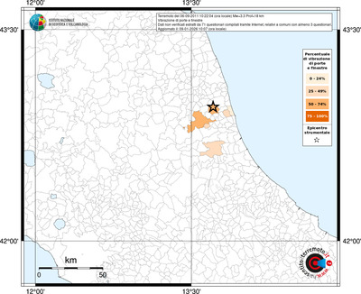 Mappa territorio comunale con almeno 3 questionari