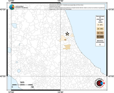 Mappa territorio comunale con almeno 3 questionari