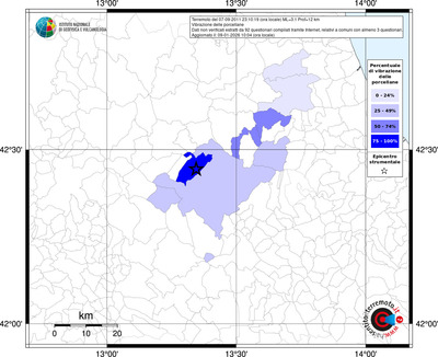 Mappa territorio comunale con almeno 3 questionari