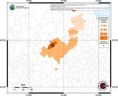 Mappa territorio comunale con almeno 3 questionari