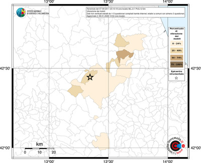 Mappa territorio comunale con almeno 3 questionari