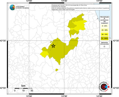 Mappa territorio comunale con almeno 3 questionari