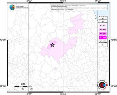 Mappa territorio comunale con almeno 3 questionari