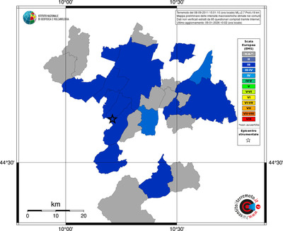 Mappa EMS - territori comuni