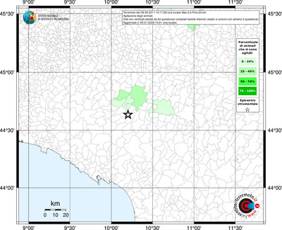 Mappa territorio comunale con almeno 3 questionari