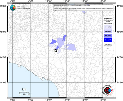 Mappa territorio comunale con almeno 3 questionari
