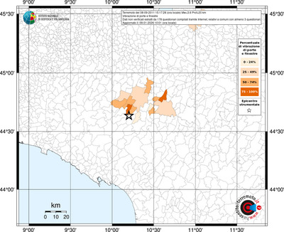 Mappa territorio comunale con almeno 3 questionari