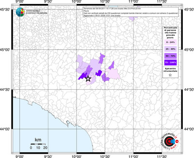 Mappa territorio comunale con almeno 3 questionari