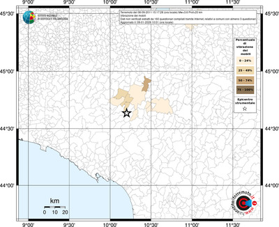 Mappa territorio comunale con almeno 3 questionari