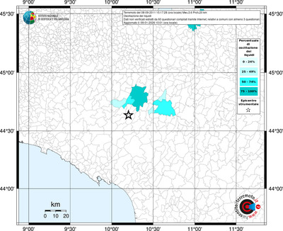 Mappa territorio comunale con almeno 3 questionari